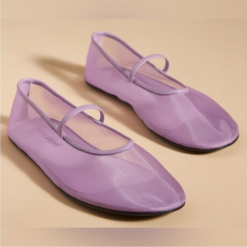 Jeffrey Campbell Lilac Mesh Mary Jane Flats